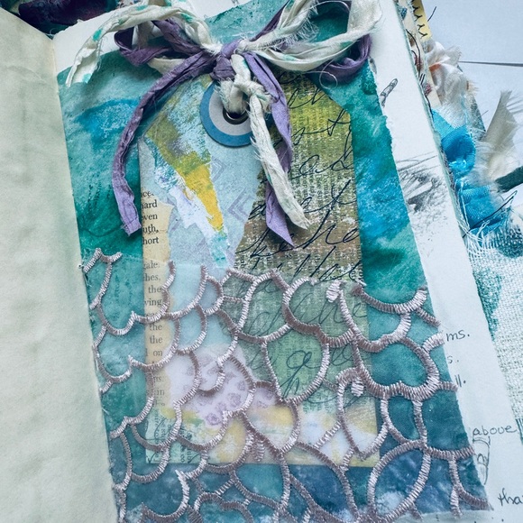 Handmade Junk Journal Marina Beach Theme Ocean Diary Journal - Picture 6 of 13